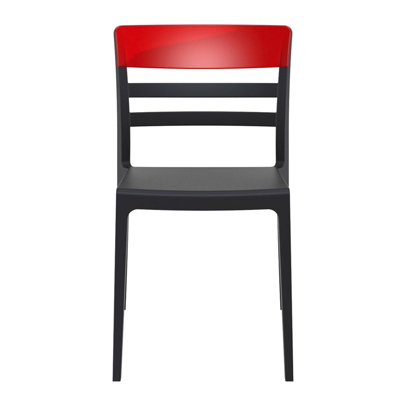 Compamia Moon Patio Dining Chair in Black Transparent Red