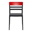 Compamia Moon Patio Dining Chair in Black Transparent Red