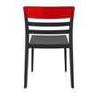 Compamia Moon Patio Dining Chair in Black Transparent Red