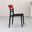 Compamia Moon Patio Dining Chair in Black Transparent Red
