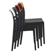 Compamia Moon Patio Dining Chair in Black Transparent Red