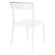 Compamia Flash Patio Dining Chair in White Transparent Clear