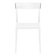 Compamia Flash Patio Dining Chair in White Transparent Clear