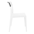 Compamia Flash Patio Dining Chair in White Transparent Clear