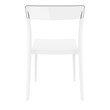 Compamia Flash Patio Dining Chair in White Transparent Clear