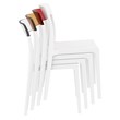 Compamia Flash Patio Dining Chair in White Transparent Clear