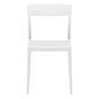 Compamia Flash Patio Dining Chair in White Glossy White