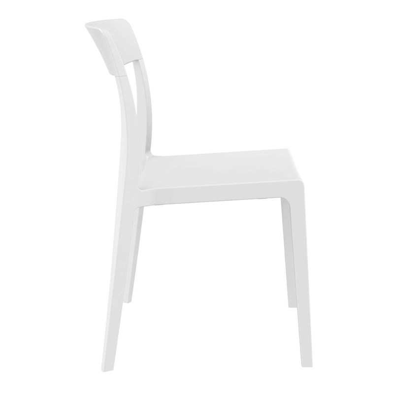 Compamia Flash Patio Dining Chair in White Glossy White