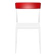 Compamia Flash Patio Dining Chair in White Transparent Red