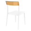Compamia Flash Patio Dining Chair in White Transparent Amber
