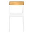Compamia Flash Patio Dining Chair in White Transparent Amber