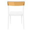 Compamia Flash Patio Dining Chair in White Transparent Amber