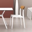 Compamia Flash Patio Dining Chair in White Transparent Amber