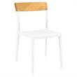 Compamia Flash Patio Dining Chair in White Transparent Amber
