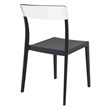 Compamia Flash Patio Dining Chair in Black Transparent Clear