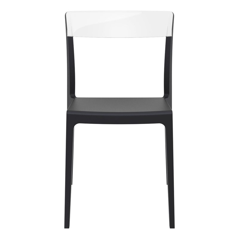 Compamia Flash Patio Dining Chair in Black Transparent Clear
