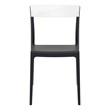 Compamia Flash Patio Dining Chair in Black Transparent Clear
