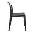Compamia Flash Patio Dining Chair in Black Transparent Clear