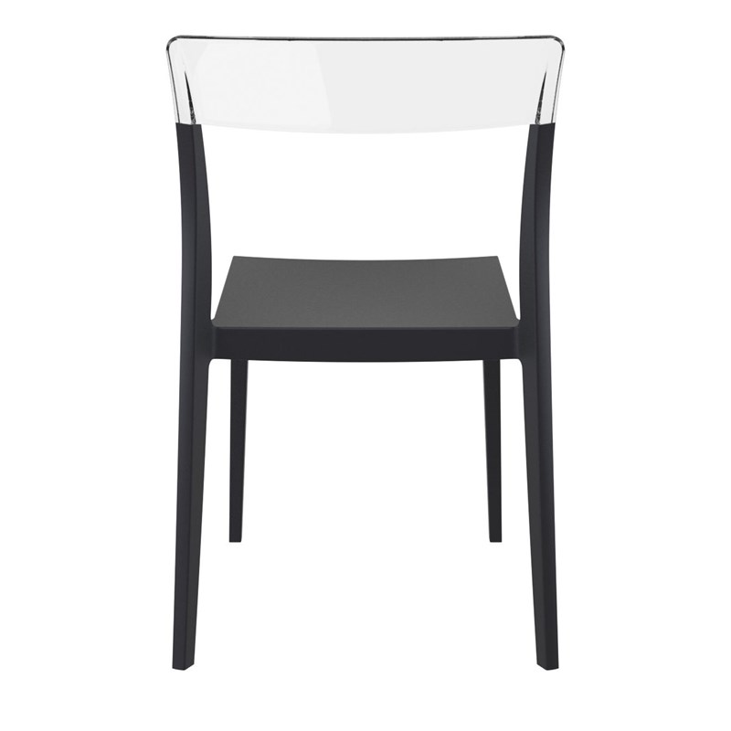 Compamia Flash Patio Dining Chair in Black Transparent Clear