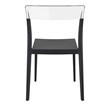 Compamia Flash Patio Dining Chair in Black Transparent Clear