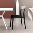 Compamia Flash Patio Dining Chair in Black Transparent Clear