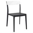 Compamia Flash Patio Dining Chair in Black Transparent Clear