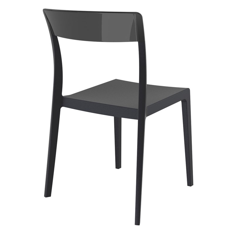 Compamia Flash Patio Dining Chair in Black Transparent Black