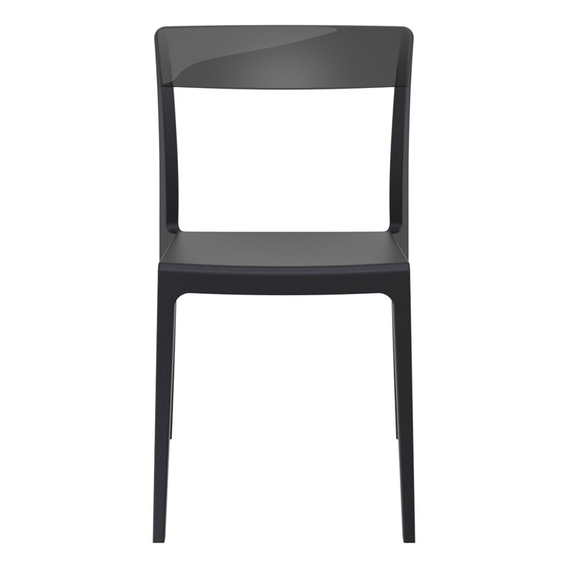 Compamia Flash Patio Dining Chair in Black Transparent Black
