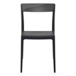 Compamia Flash Patio Dining Chair in Black Transparent Black