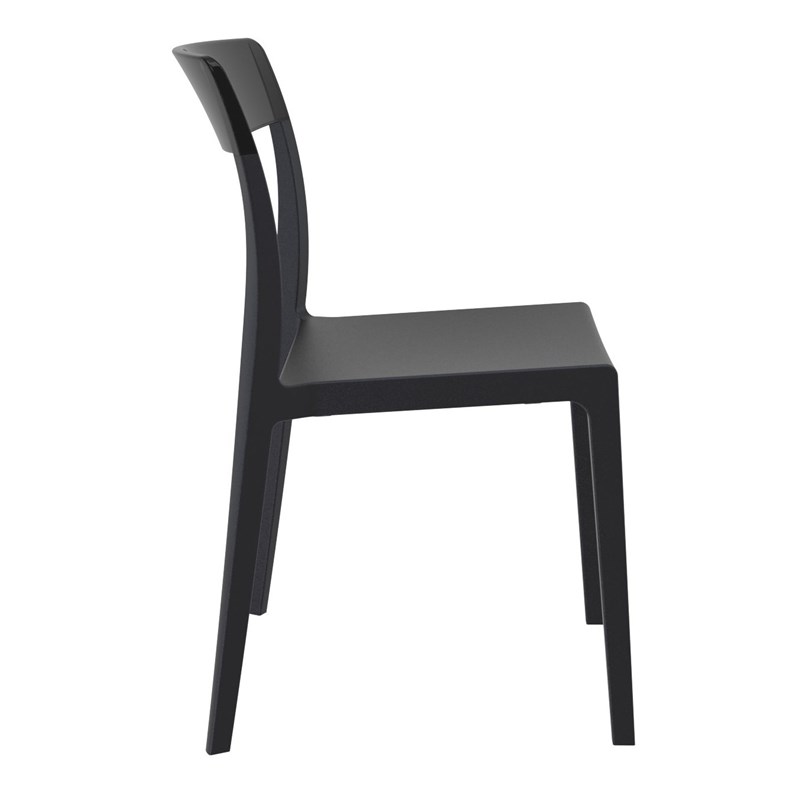 Compamia Flash Patio Dining Chair in Black Transparent Black