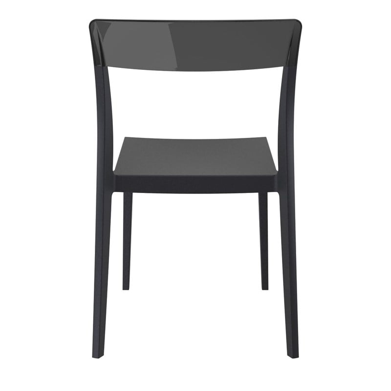 Compamia Flash Patio Dining Chair in Black Transparent Black