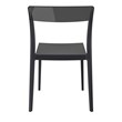 Compamia Flash Patio Dining Chair in Black Transparent Black