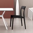 Compamia Flash Patio Dining Chair in Black Transparent Black