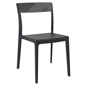 Compamia Flash Patio Dining Chair in Black Transparent Black