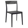Compamia Flash Patio Dining Chair in Black Transparent Black