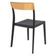 Compamia Flash Patio Dining Chair in Black Transparent Amber