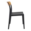 Compamia Flash Patio Dining Chair in Black Transparent Amber