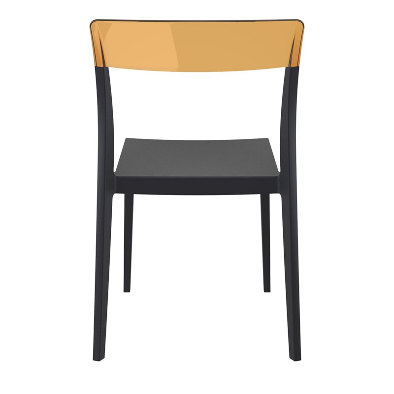 Compamia Flash Patio Dining Chair in Black Transparent Amber