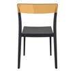 Compamia Flash Patio Dining Chair in Black Transparent Amber
