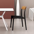 Compamia Flash Patio Dining Chair in Black Transparent Amber