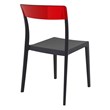 Compamia Flash Patio Dining Chair in Black Transparent Red