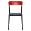 Compamia Flash Patio Dining Chair in Black Transparent Red