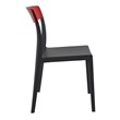 Compamia Flash Patio Dining Chair in Black Transparent Red