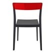 Compamia Flash Patio Dining Chair in Black Transparent Red