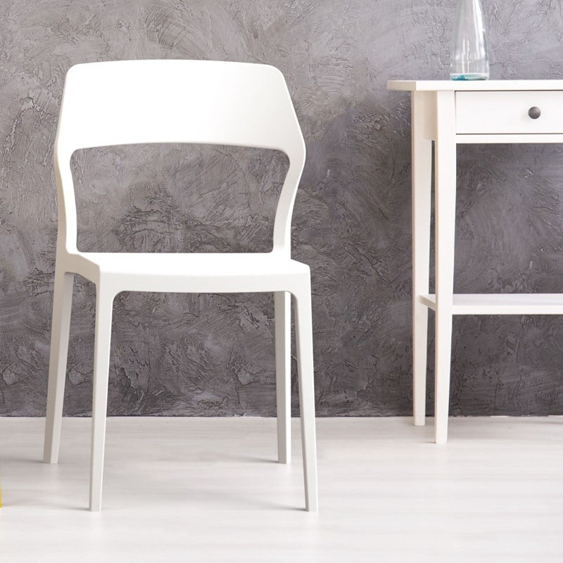 Compamia Snow Patio Dining Chair in White