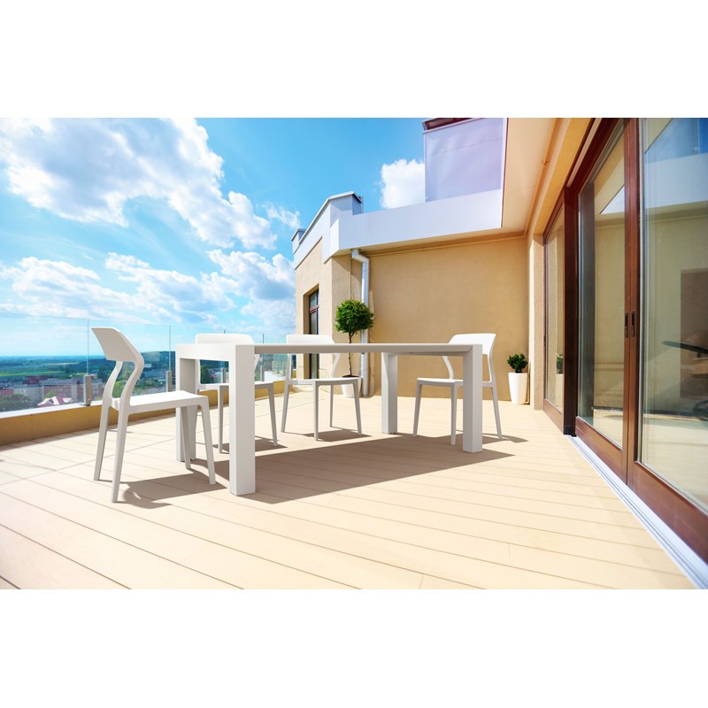 Compamia Snow Patio Dining Chair in White