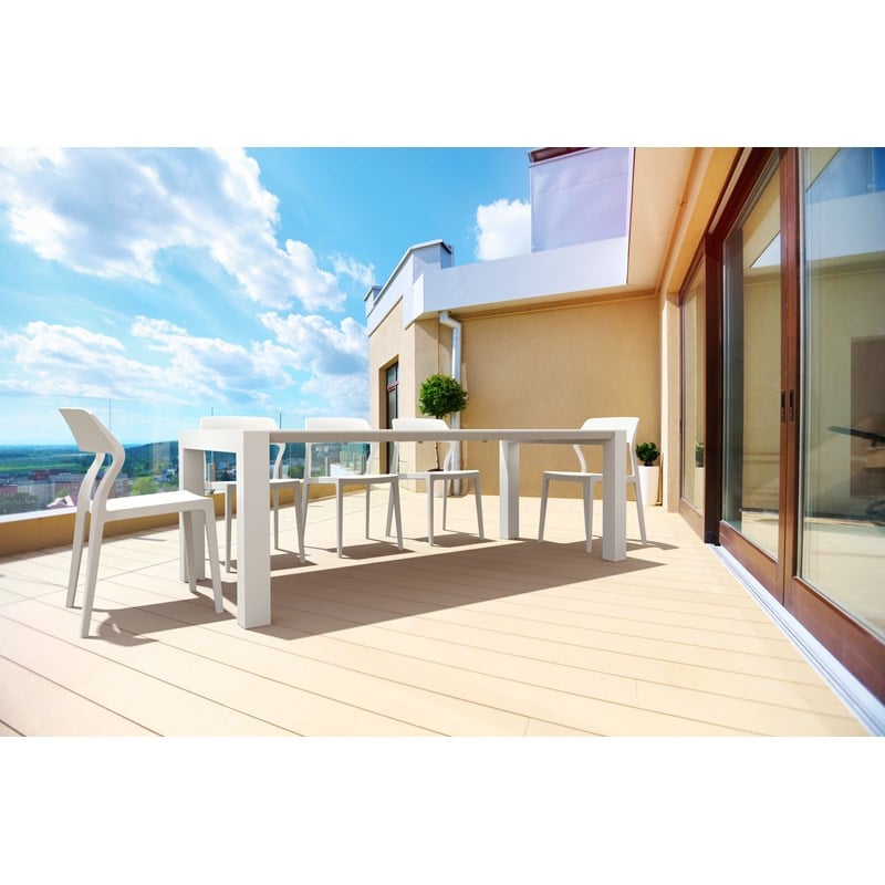 Compamia Snow Patio Dining Chair in White