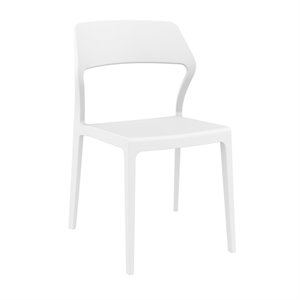 Compamia Snow Patio Dining Chair in White