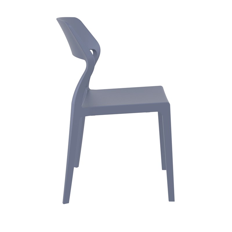 Compamia Snow Patio Dining Chair in Dark Gray