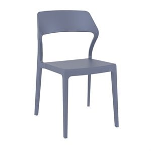 Compamia Snow Patio Dining Chair in Dark Gray
